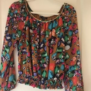 Bejeweled printed top
